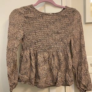 Cheetah print babydoll top